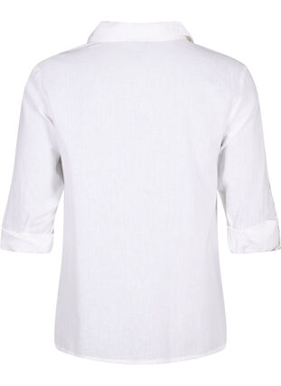 Zizzi Bluzka koszulowa z zapieciem na guziki, Bright White, Packshot image number 1