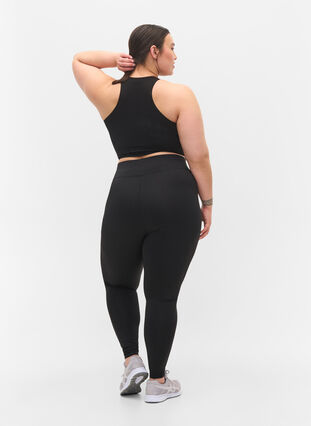 Zizzi CORE, BASIC TIGHTS – Krótkie, podstawowe legginsy sportowe, Black, Model image number 1