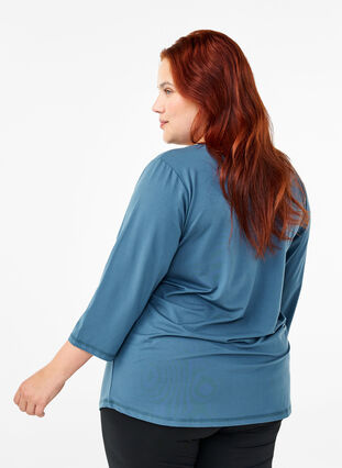 Zizzi  Bluzka treningowa z rekawami 3/4, Indian Teal, Model image number 1