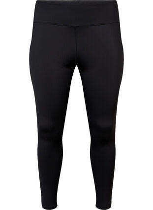 Zizzi Sports tights with reflective details and side pocket, Black, Packshot image number 0