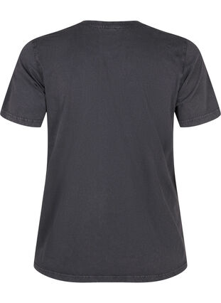 Zizzi T-shirt z nadrukiem uszyty z bawelny organicznej, D.Grey Wash Sincere, Packshot image number 1