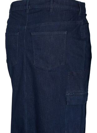 Zizzi Spódnica maxi z dzinsu, Dark Blue Denim, Packshot image number 3