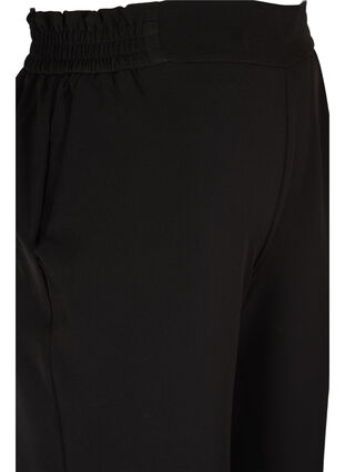 Zizzi Monochrome trousers with straight fit, Black, Packshot image number 3