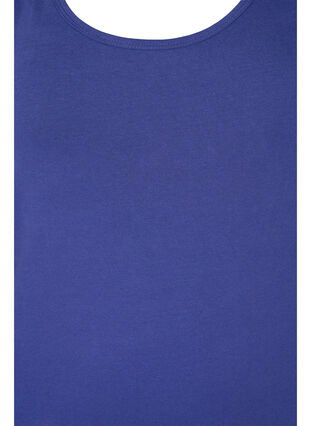Podstawowy top bawelniany w jednolitym kolorze, Deep Cobalt, Packshot image number 2