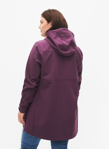 Zizzi Krótka kurtka softshell z kieszeniami, Hortensia, Model image number 1