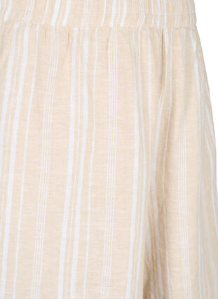 Zizzi Szorty w paski wykonane z mieszanki lnu i wiskozy, Beige White Stripe, Packshot image number 2