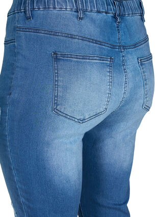 Zizzi Jeggings with rip, Dark blue, Packshot image number 3