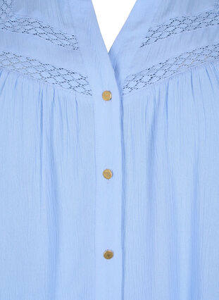 Zizzi Wiskozowa bluzka bez rekawów z szydelkowym detalem, Serenity, Packshot image number 2