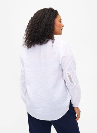 Zizzi Bluzka z modalu TENCEL™ z haftowanymi detalami, Bright White, Model image number 1