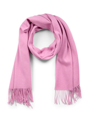 Zizzi Scarf in a wool blend, Lavender Mist, Packshot image number 0