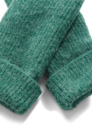 Zizzi Knitted mittens, Evergreen Melange, Packshot image number 2