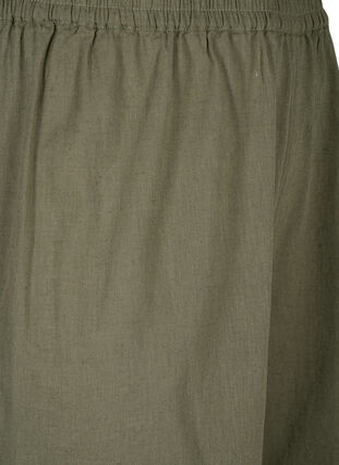 Zizzi Spodnie o dlugosci 7/8 z mieszanki bawelny z lnem, Deep Lichen Green, Packshot image number 2