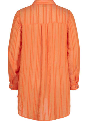 Zizzi Long striped shirt with long sleeves, Harvest Pumpkin, Packshot image number 1