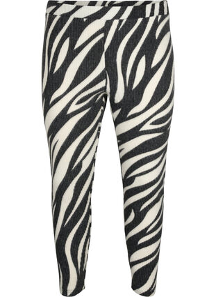 Zizzi Legginsy z motywem zebry, White Zebra, Packshot image number 0