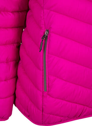 Zizzi Lekka kurtka z kapturem, Fuchsia Red, Packshot image number 3