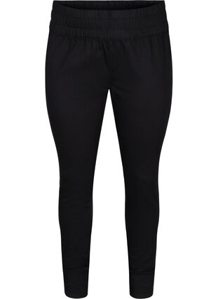 Zizzi Cotton blend jeggings, Black, Packshot image number 0