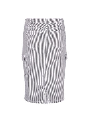 Zizzi Olówkowa spódnica w paski z kieszeniami, Black & White Stripe, Packshot image number 1
