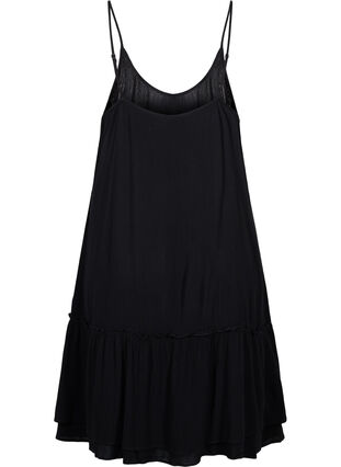 Zizzi Sleeveless viscose beach dress, Black, Packshot image number 1