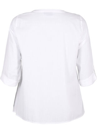 Zizzi FLASH – koszula z szydelkowym detalem, Bright White, Packshot image number 1