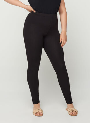 Zizzi Dlugie legginsy Basic, Black, Model image number 2