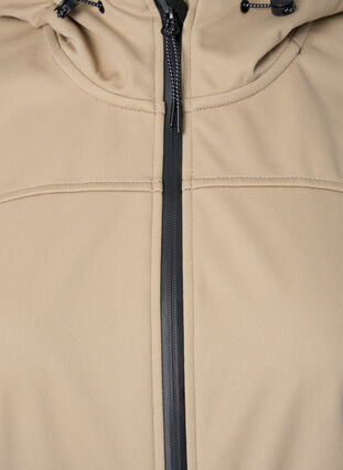 Zizzi Softshell jacket with colour-block, Black Comb, Packshot image number 2