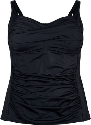 Zizzi Tankini z drapowaniami, Black, Packshot image number 0