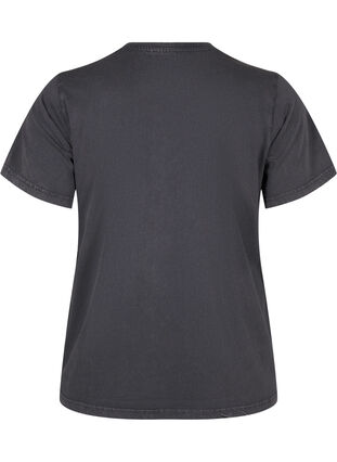 Zizzi T-shirt z nadrukiem uszyty z bawelny organicznej, D.Grey Wash W. Flok, Packshot image number 1