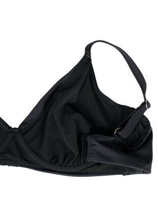 Zizzi Biustonosz bikini z fiszbinami i marszczeniami, Black, Packshot image number 3