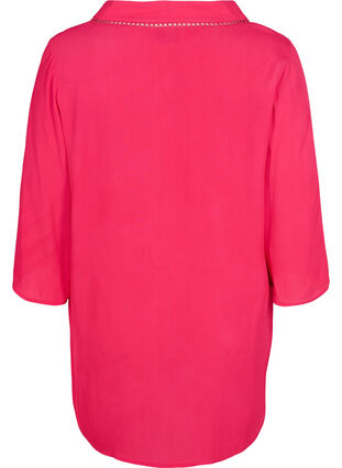 Zizzi Viscose tunic with 3/4 sleeves, Love Potion, Packshot image number 1