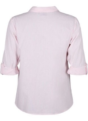 Zizzi Bluzka koszulowa z zapieciem na guziki, Rosebloom White, Packshot image number 1