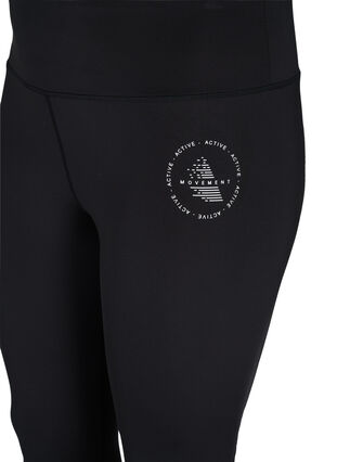 Zizzi Gladkie legginsy treningowe, Black, Packshot image number 2