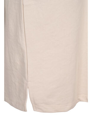 Zizzi Sweater dress with short sleeves and slits, Pumice Stone, Packshot image number 3