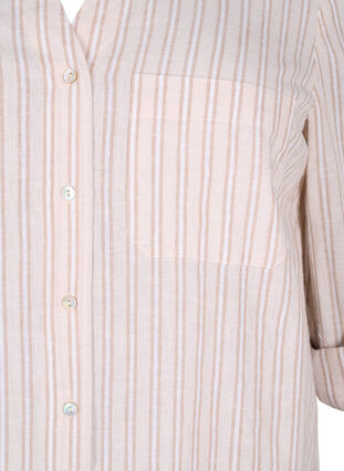 Zizzi Bluzka koszulowa z zapieciem na guziki, Sandshell White, Packshot image number 2