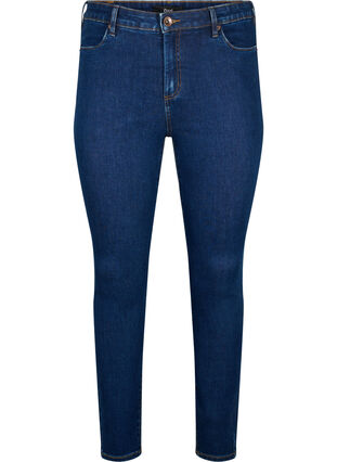 Zizzi Jeansy Amy o bardzo obcislym kroju z wysokim stanem, Dark blue, Packshot image number 0