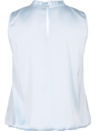 Zizzi Satynowy top z odkrytymi ramionami wiazany na szyi, Delicate Blue, Packshot image number 1