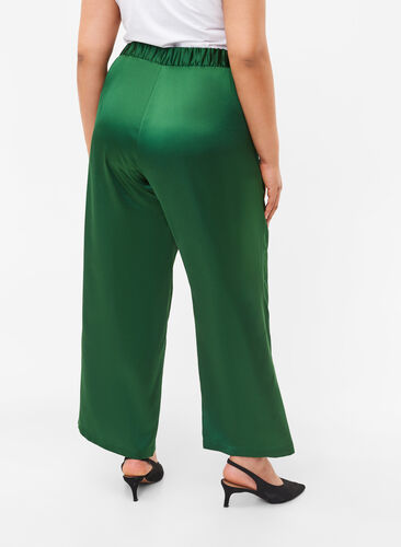 Zizzi Loose trousers with pockets and elasticated edge, Formal Garden, Model image number 1