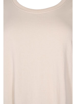 Zizzi Sweater dress with short sleeves and slits, Pumice Stone, Packshot image number 2