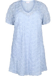 Imprezowa sukienka w kwiaty 3D, Cashmere Blue, Packshot