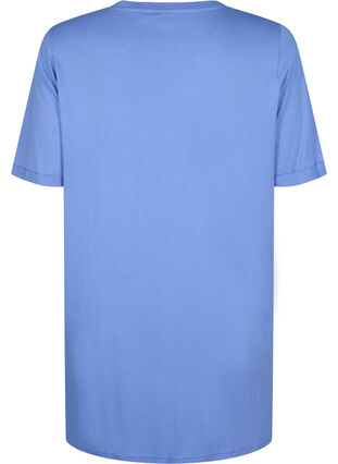 Zizzi Jednokolorowa koszulka typu oversize z dekoltem w szpic, Marina, Packshot image number 1