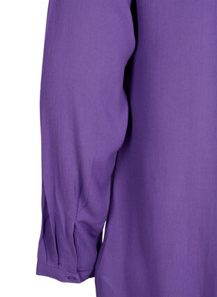 Zizzi Viscose tunic with v-neckline, Deep Lavender, Packshot image number 3