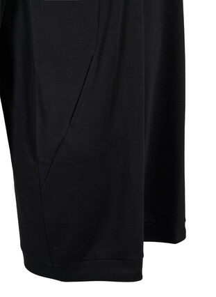 Zizzi Sweatshirt dress with v-neckline, Black, Packshot image number 3