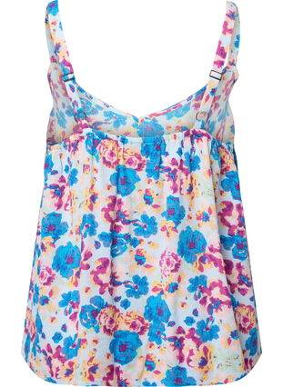 Zizzi Wiskozowy top na ramiaczkach w kwiaty, Multi Flower AOP, Packshot image number 1