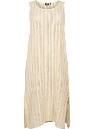 Lekka tkana sukienka plazowa z rozcieciami, Brazilian Sand, Packshot image number 0