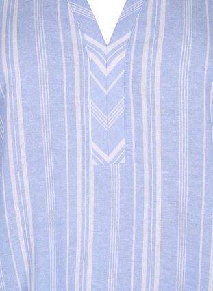 Zizzi Bluzka w paski wykonana z mieszanki lnu i wiskozy, Serenity Wh.Stripe, Packshot image number 2