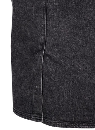 Zizzi Spódnica dzinsowa z rozcieciem z przodu, Dark Grey Denim, Packshot image number 4