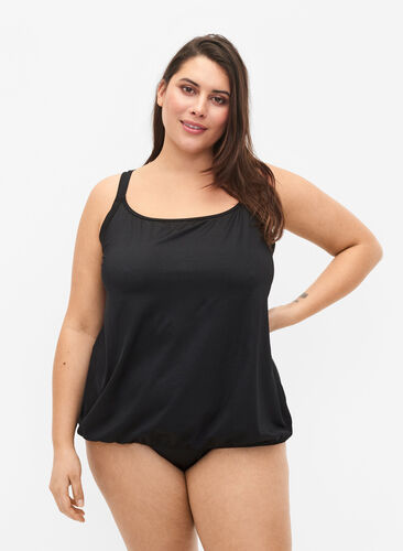 Zizzi Tankini o luznym kroju, Black, Model image number 0