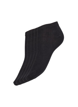 Zizzi 5-pack basic ankle socks, Black, Packshot image number 0