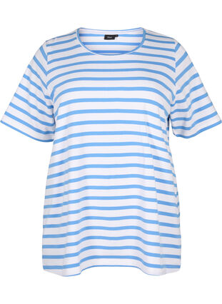 Zizzi Koszulka z bawelny organicznej w paski, Marina Stripe, Packshot image number 0