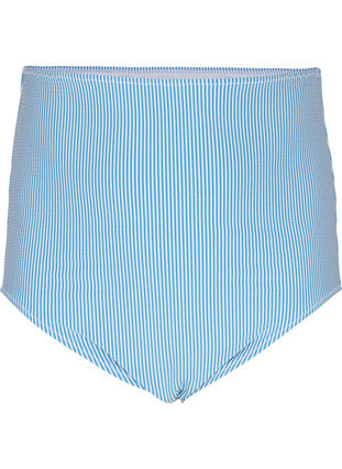 Zizzi Pasiasty dól bikini z bardzo wysokim stanem, BlueWhite Stripe AOP, Packshot image number 0