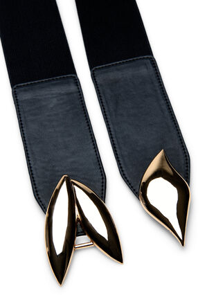 Zizzi Elastyczny pasek ze srebrna sprzaczka, Black w. Gold Buckle, Packshot image number 2